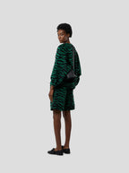 Pull Brooklyn In Forest Green Zebra Wool