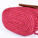 Sac Polochon Raphia Fushia