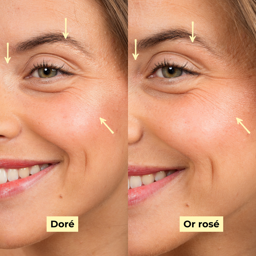 Pomponne Fantastick Highlighter comparaison visage