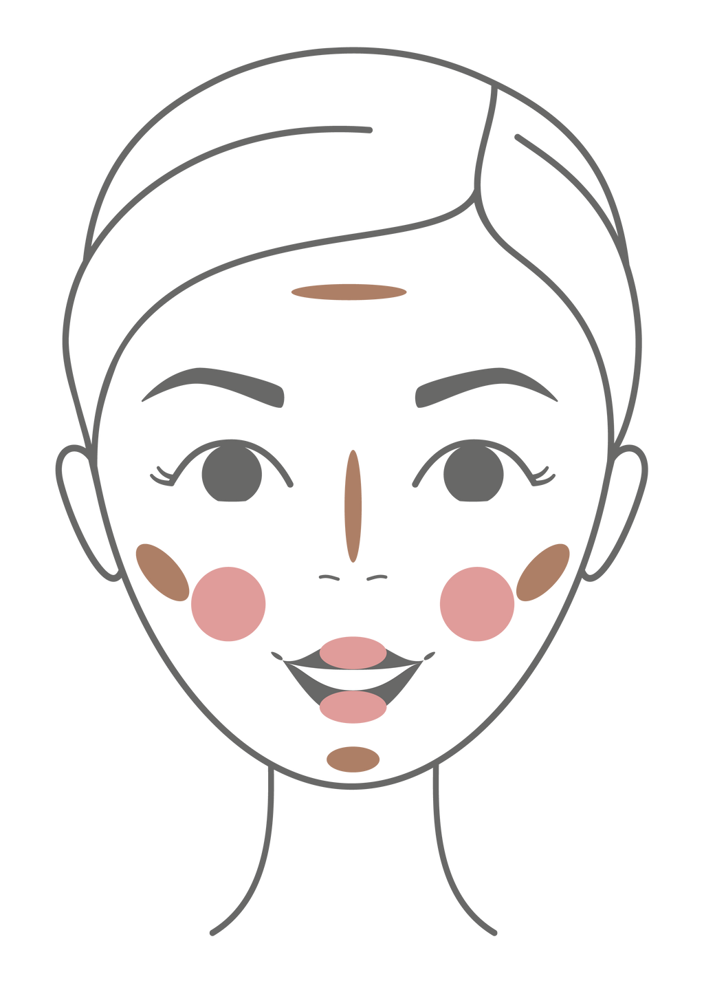 Esquema facial de rubor bronceador Pomponne Fantastick