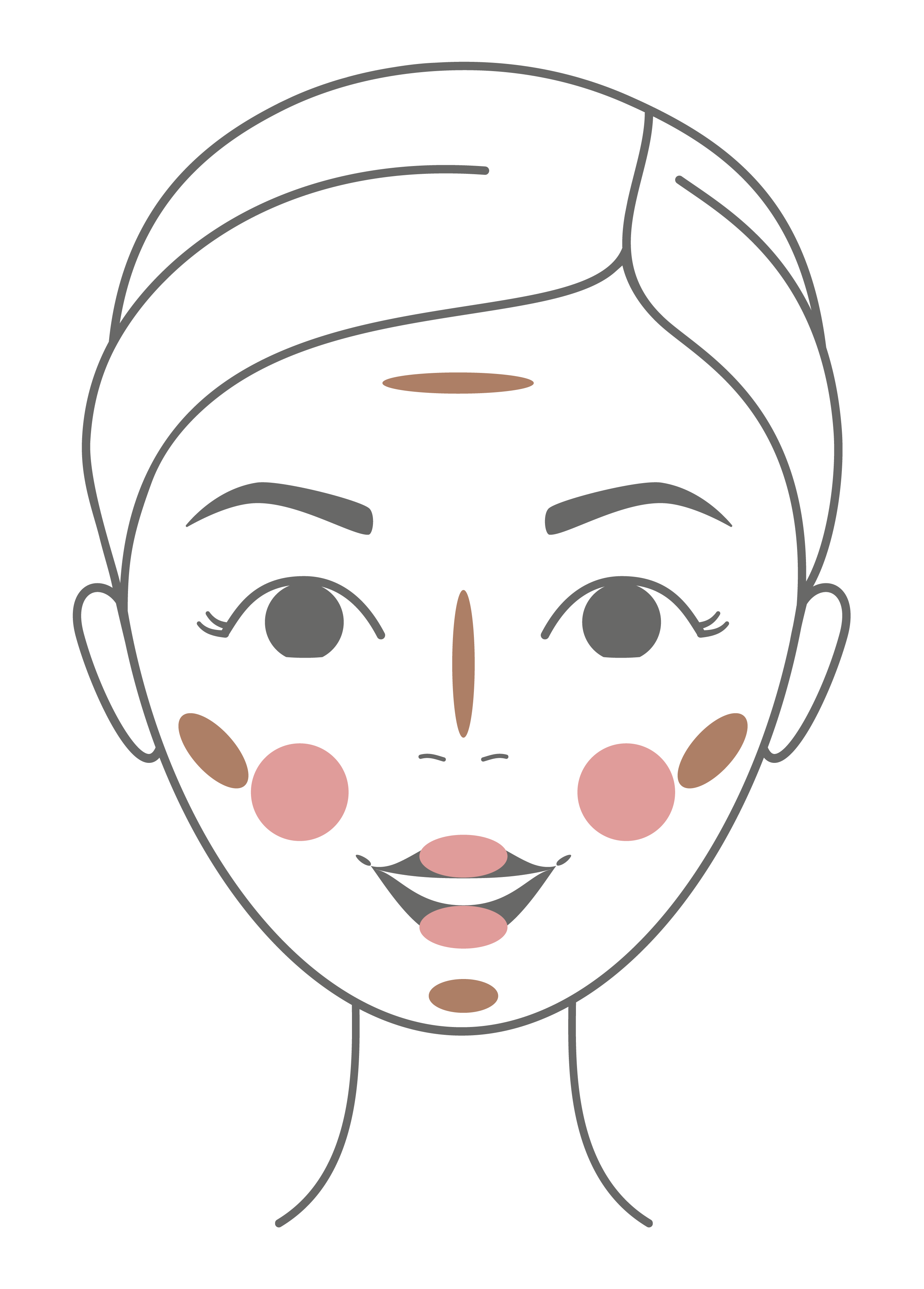 Esquema facial de rubor bronceador Pomponne Fantastick