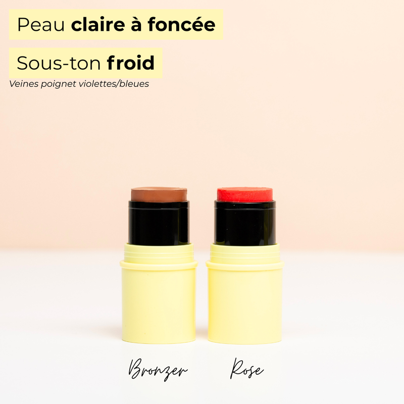 Pomponne Fantastick duo conseils bronzer baume&blush sous ton froid