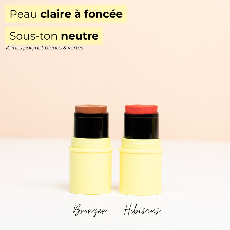Pomponne Fantastick duo conseils bronzer baume & blush sous ton neutre