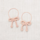 Duo of popcorn bow faded pink elastics - Misha & Puff selection available on www.amaetc.com, eco-friendly concept store for children