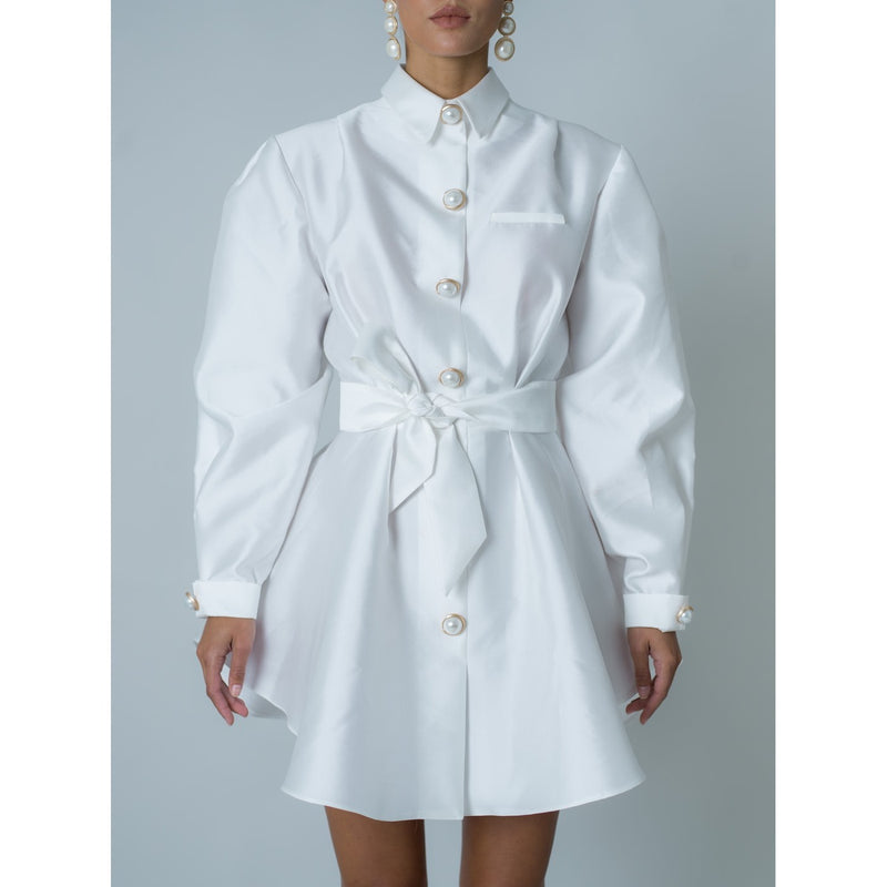 Popelin dress - Blanc