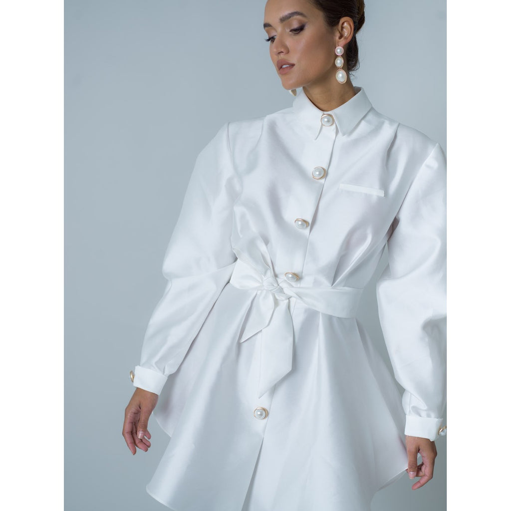 Popelin Dress - White