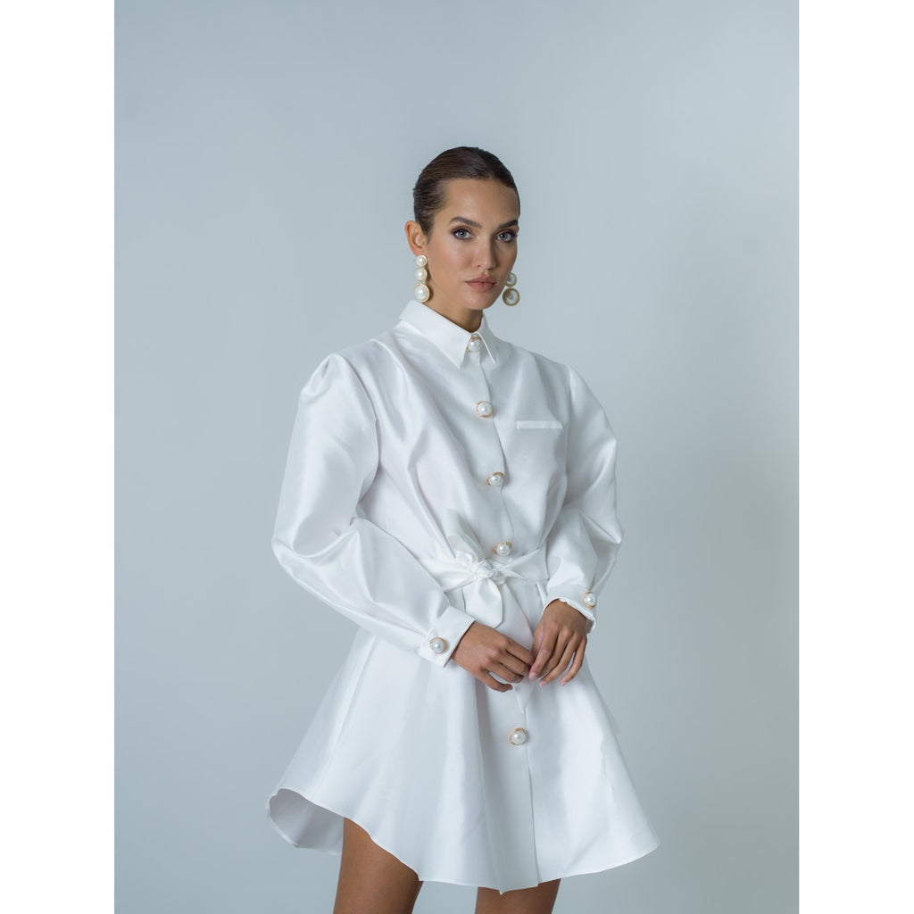 Popelin Dress - White