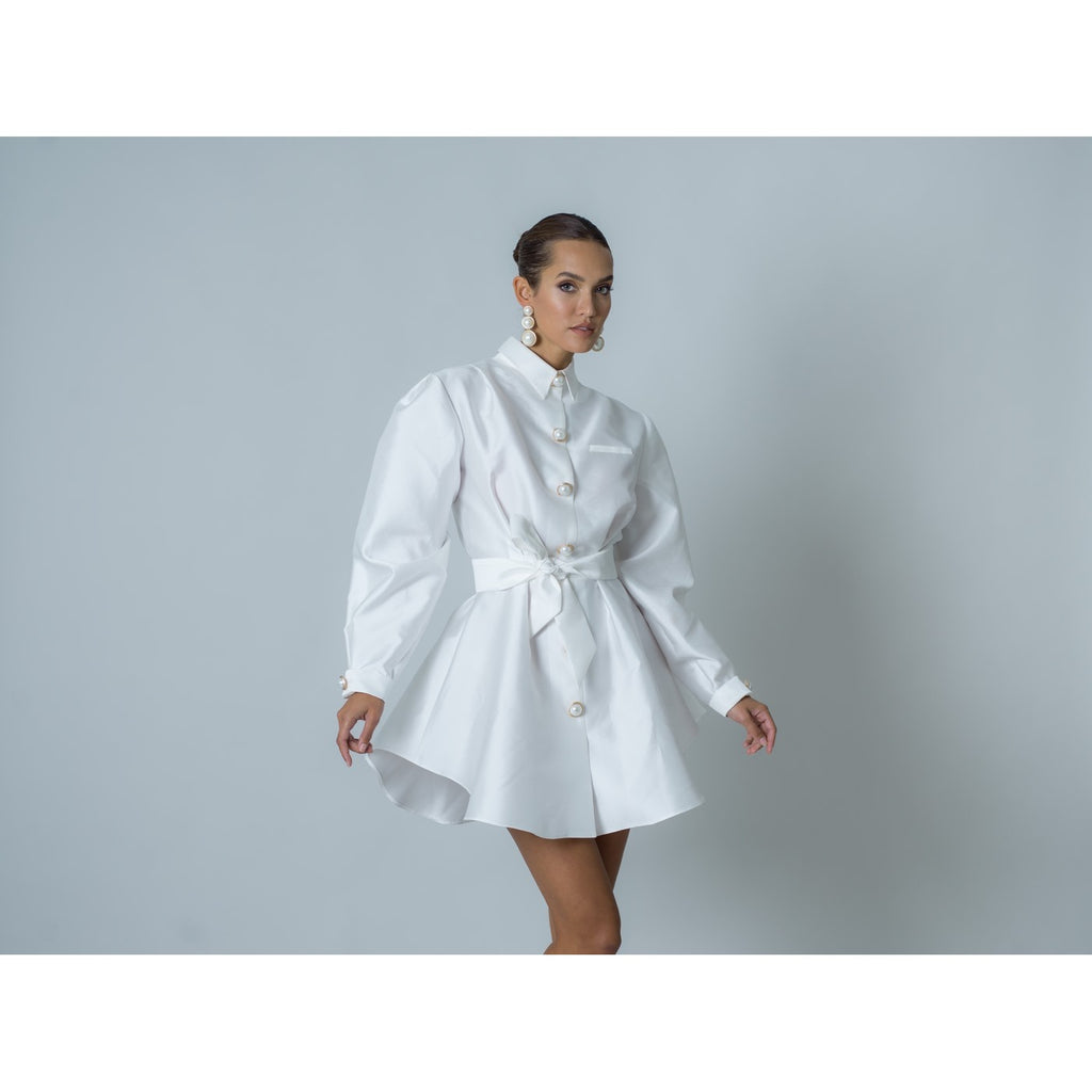 Popelin Dress - White