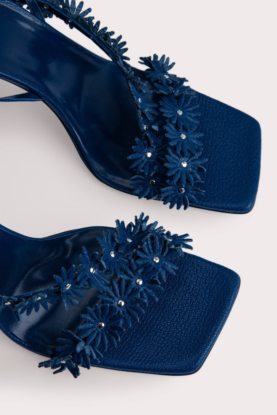 Zapatos Poppy Cuero Granulado Azul Profundo