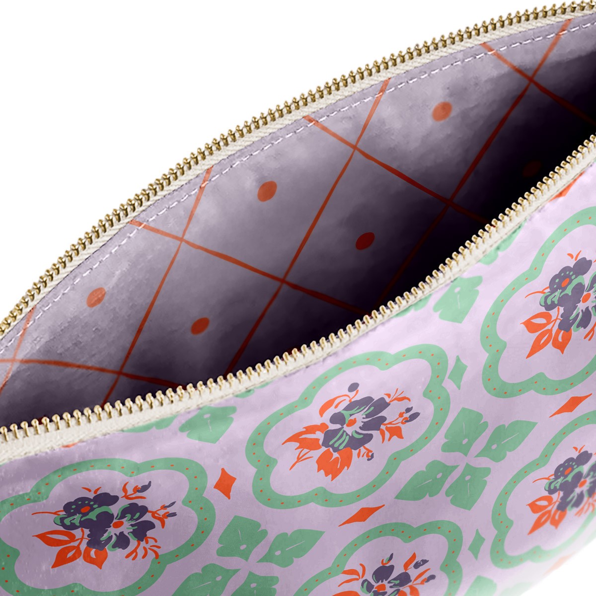 Porte-Monnaie Velours Mona Lila