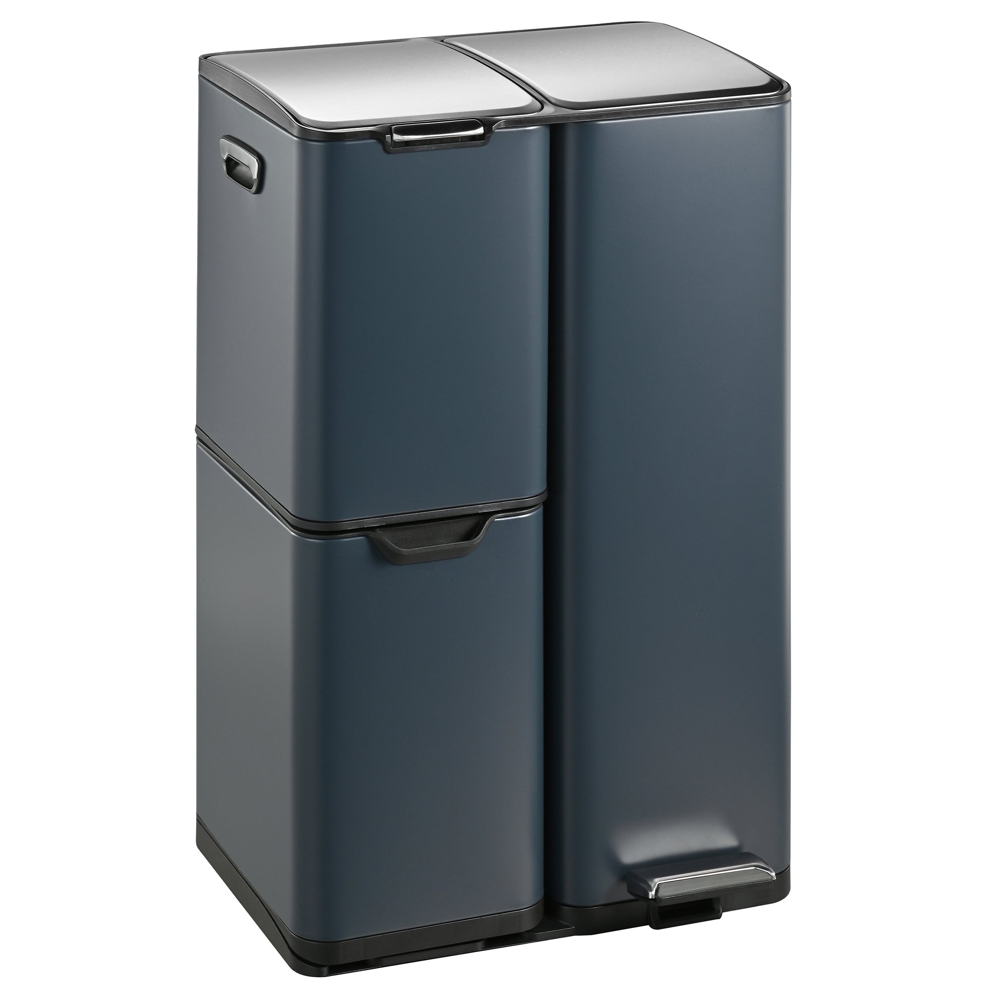 Haja Stainless Steel Sorting Bin - 60L - 3 Bins - Gray