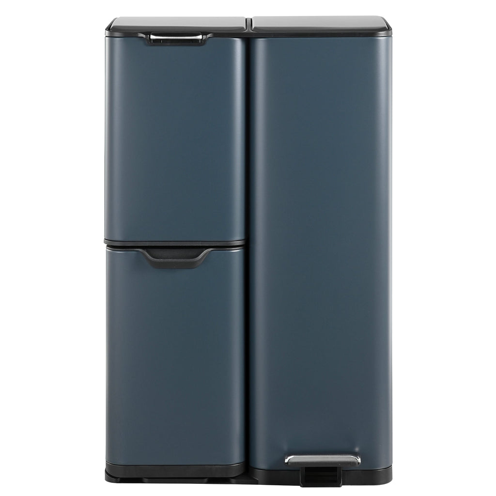 Haja Stainless Steel Sorting Bin - 60L - 3 Bins - Gray