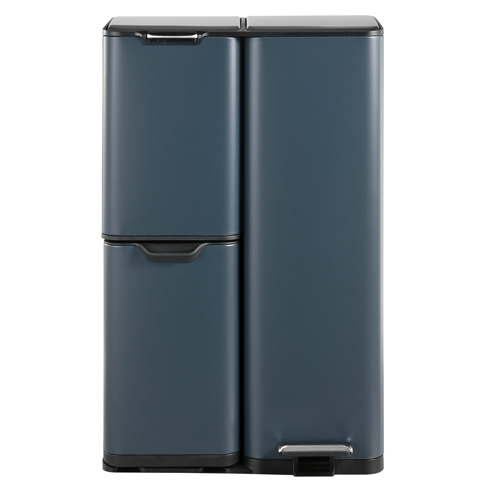 Haja Stainless Steel Sorting Bin - 60L - 3 Bins - Gray