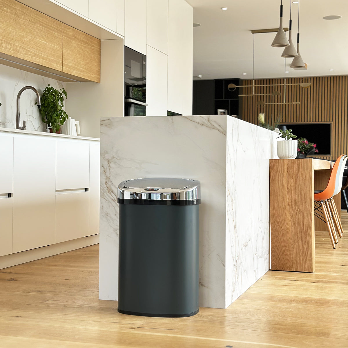 Poubelle Automatique Inox Majestic - 58L - Gris