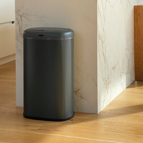 Pattumiera da cucina automatica 58L LOGAN in acciaio INOX Grigio Opaco