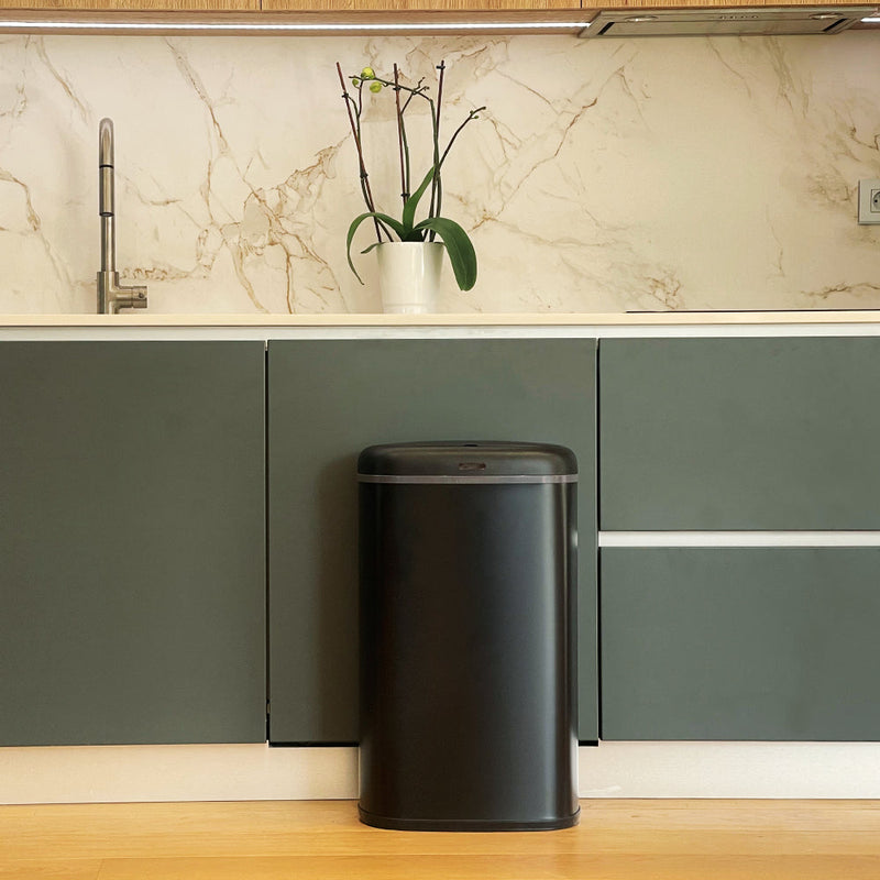 Poubelle Automatique Inox Logan - 58L - Noir