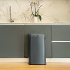 Poubelle Automatique Inox Logan - 58L - Gris