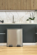 Poubelle Tri Selectif Major 60L - Inox