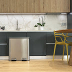 Poubelle De Tri Inox Major - 60L - 2Bacs - Argent
