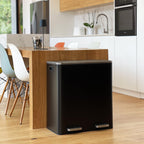 Poubelle De Tri Inox Major - 60L - 2Bacs - Noir
