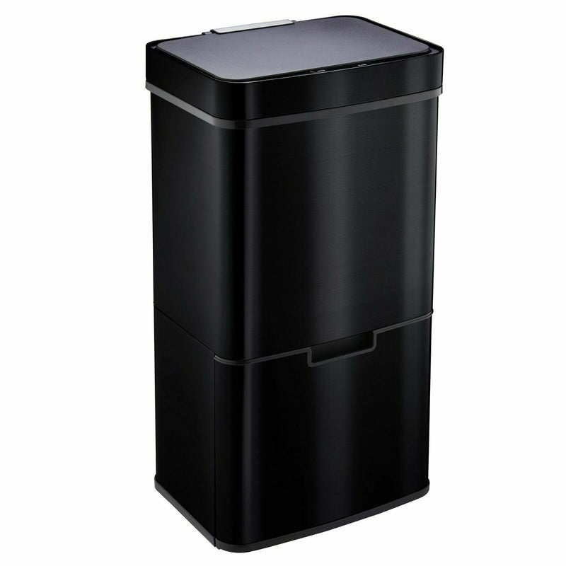 Poubelle Tri Selectif Narvik 75L - Noir