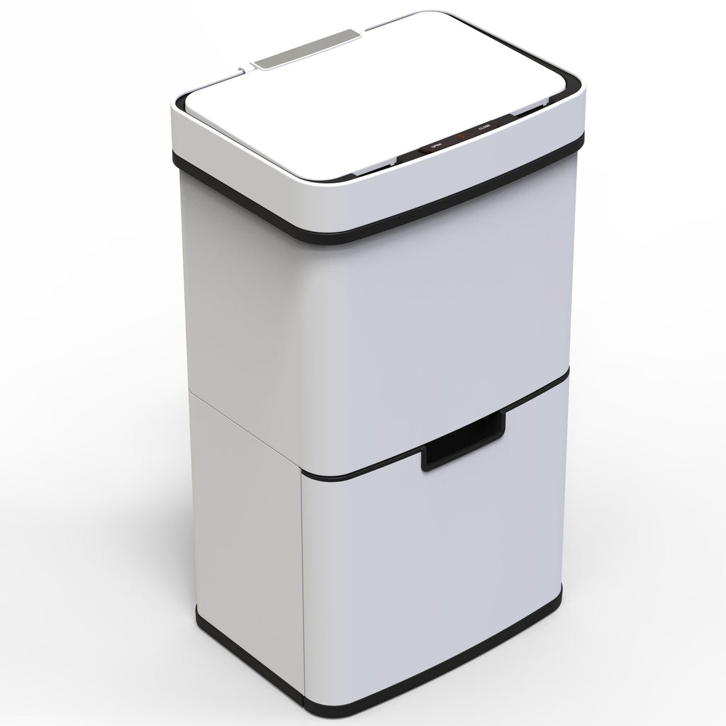 Poubelle De Tri Automatique Narvik - 75L - Blanc