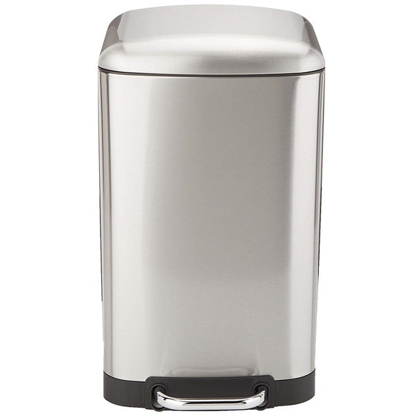 Poubelle de cuisine à pédale 30L Design GREENWICH en acier Inox avec seau couvercle bombé - REDDECO.com