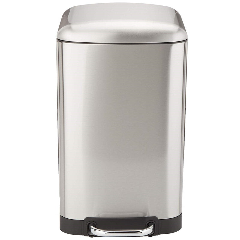 Poubelle de cuisine à pédale 30L Design GREENWICH en acier Inox avec seau couvercle bombé - REDDECO.com
