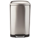 Poubelle de cuisine à pédale 40L Design GREENWICH en acier Inox avec seau couvercle bombé - REDDECO.com
