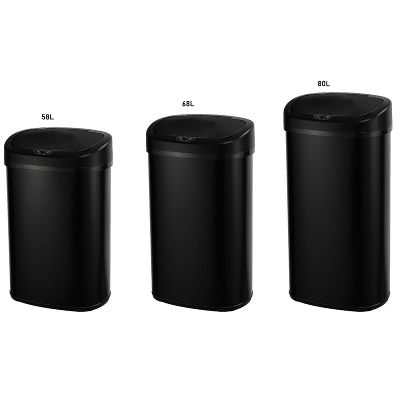 Poubelle Automatique Inox Majestic - 58L - Noir