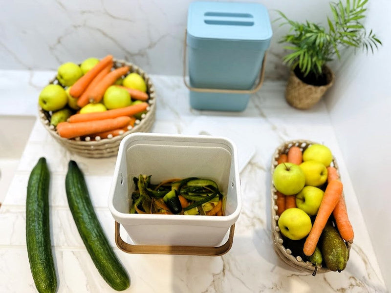 Poubelle De Table Seau À Compost Boden - 5L - Blanc