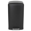 Poubelle de cuisine à pédale 40L Design GREENWICH Noir mat en acier Inox avec seau couvercle bombé - REDDECO.com