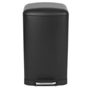 Poubelle de cuisine à pédale 40L Design GREENWICH Noir mat en acier Inox avec seau couvercle bombé - REDDECO.com