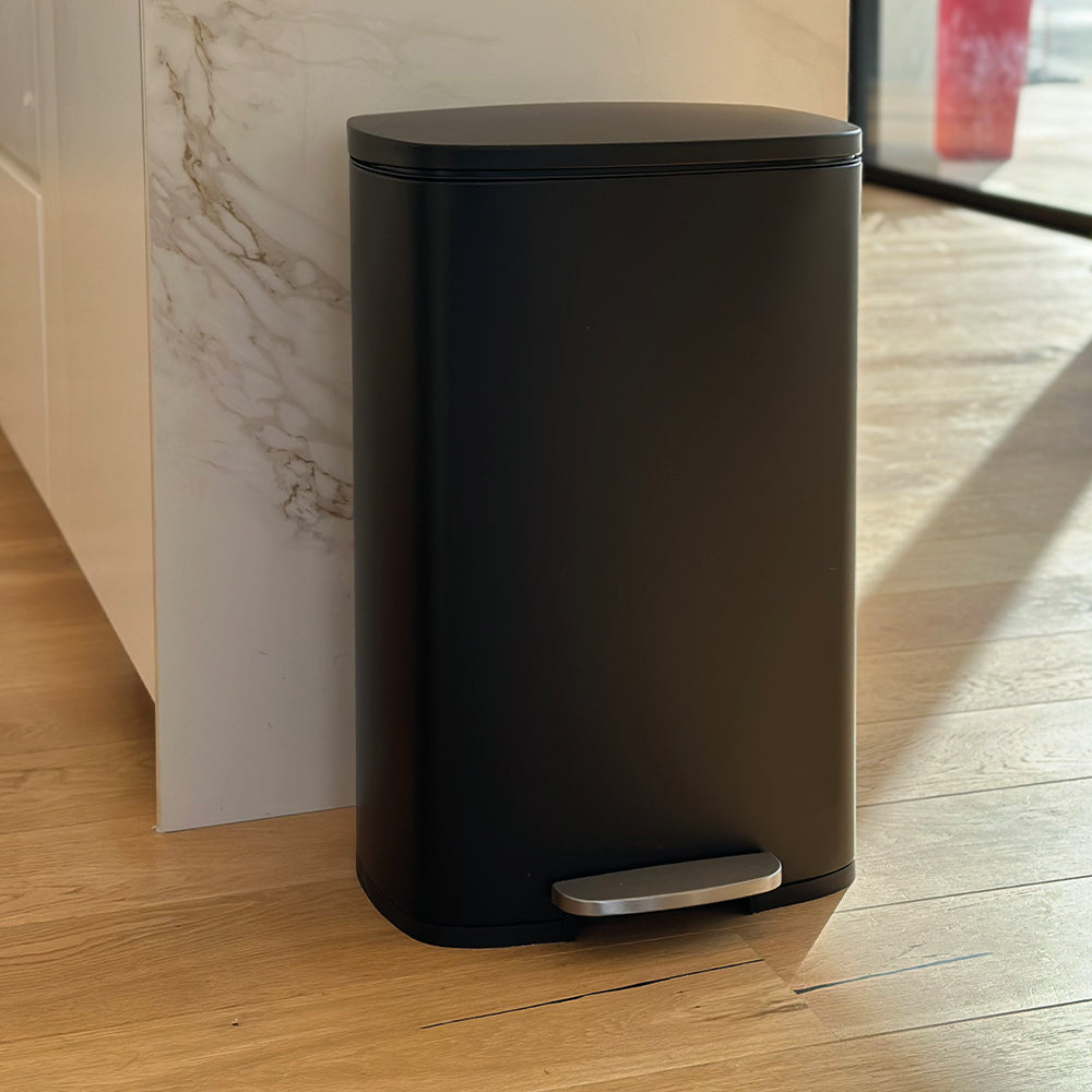 Admiral Stainless Steel Pedal Bin - 50L - Black