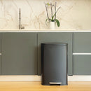 Poubelle À Pédale Inox Admiral - 50L - Noir