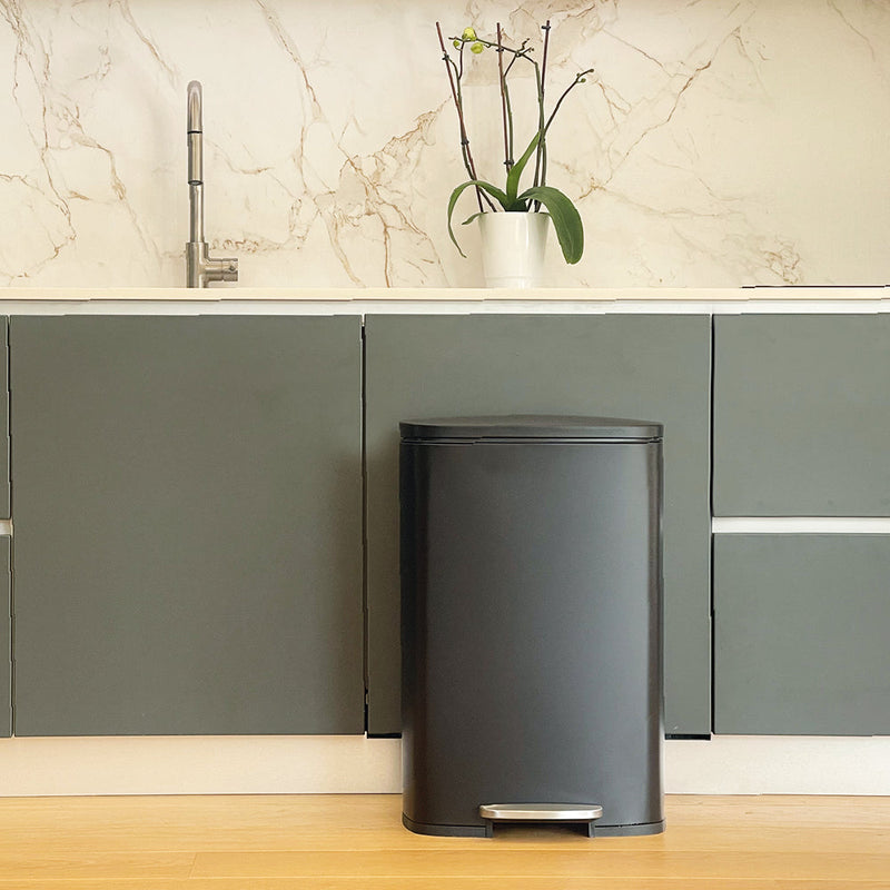 Poubelle À Pédale Inox Admiral - 50L - Noir