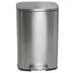 ADMIRAL Design Papelera de cocina con pedal de 50L en acero inoxidable cepillado con cubeta y cierre suave - REDDECO.com