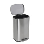 ADMIRAL Design Papelera de cocina con pedal de 50L en acero inoxidable cepillado con cubeta y cierre suave - REDDECO.com