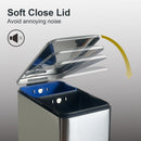 Poubelle Tri Selectif Edge 50L - Inox