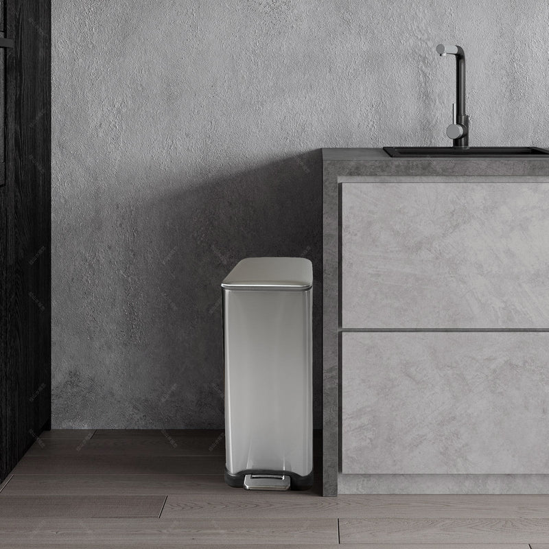 Poubelle Tri Selectif Edge 50L - Inox