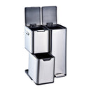 Poubelle De Tri Inox Haja - 60L - 3Bacs