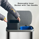 Poubelle Tri Selectif Empire 60L - Inox