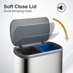 Empire Stainless Steel Sorting Bin - 60L - 2 Bins - Silver