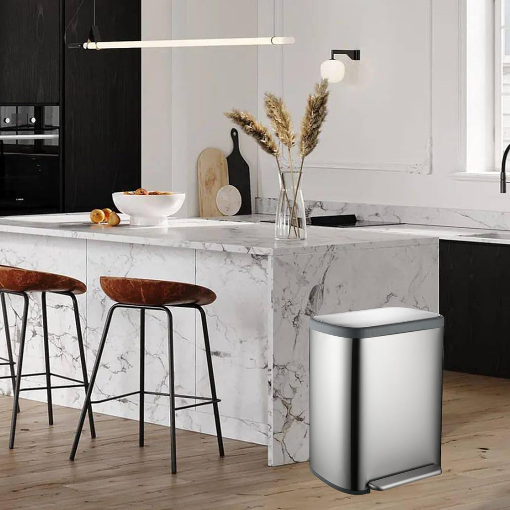 Empire Stainless Steel Sorting Bin - 60L - 2 Bins - Silver