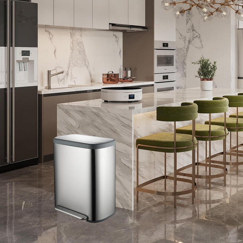 Poubelle Tri Selectif Empire 60L - Inox