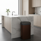 Poubelle Automatique Inox Majestic - 58L - Marron