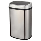Papelera automática Majestic de acero inoxidable - 58L - Plata
