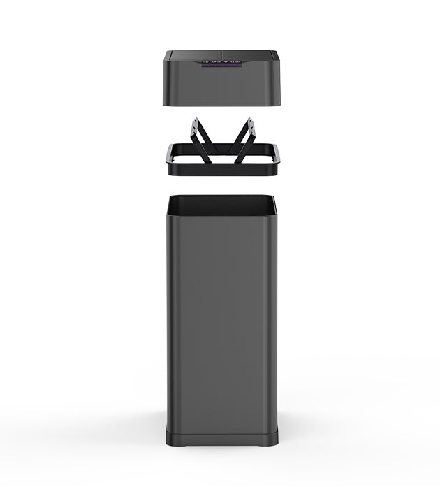Silverlake Automatic Stainless Steel Trash Can - 60L - Black