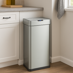 Poubelle de cuisine automatique design 90L DAYTONA en acier INOX avec cerclage