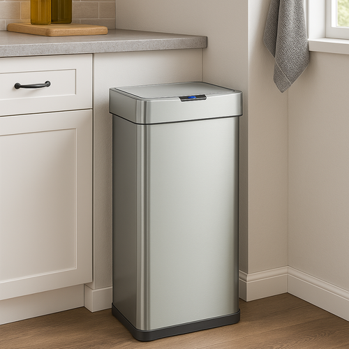 Poubelle Automatique Inox Daytona - 90L - Argent
